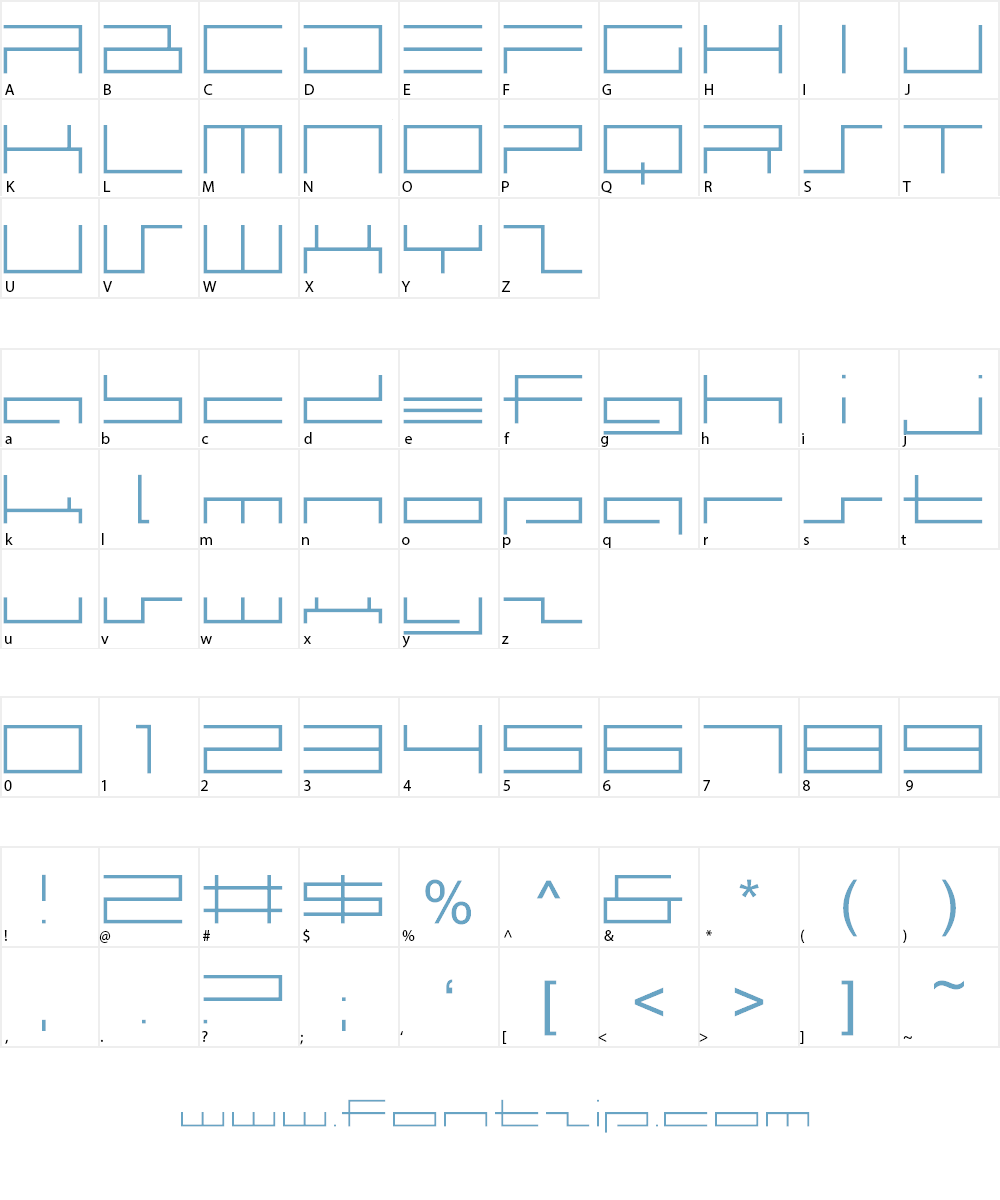 Blue Players Font Character